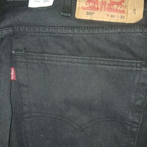 Levi's 501® Men's Black Straight Jeans with Red Tab